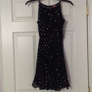 Pinky Black Dress w/ Silver Dots